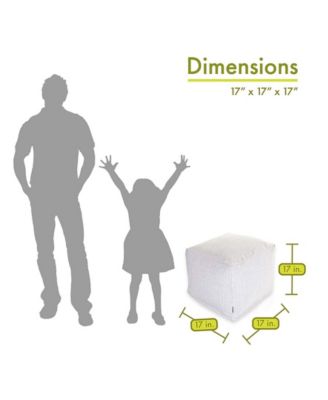 Wales Ottoman Pouf Cube 17" x 17"