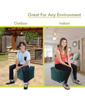 Villa Ottoman Pouf Cube 17" x 17"