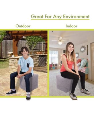 Villa Ottoman Pouf Cube 17" x 17"