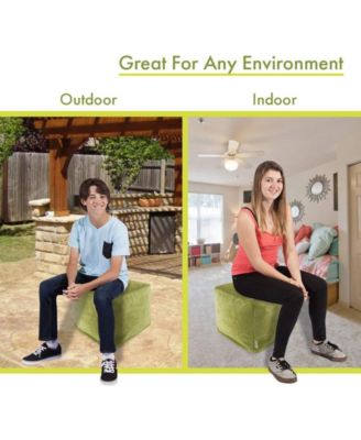 Villa Ottoman Pouf Cube 17" x 17"