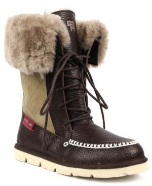 image of Superlamb Women-s Lace Up Altai Wide Calf Boots Women-s Shoes