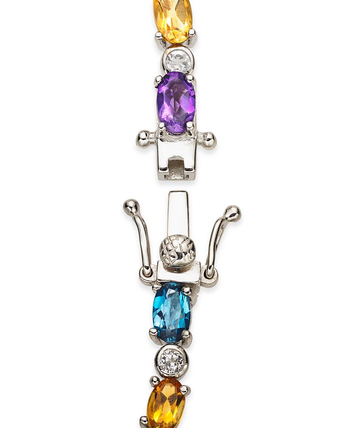 Macy's MultiGemstone Tennis Bracelet (75/8 ct. t.w.) in Sterling