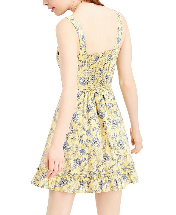 City Studios Junior's Printed Dress with Blazer Brown Size 5