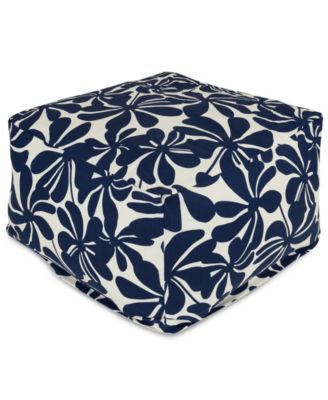 Plantation Ottoman Square Pouf 27" x 17"