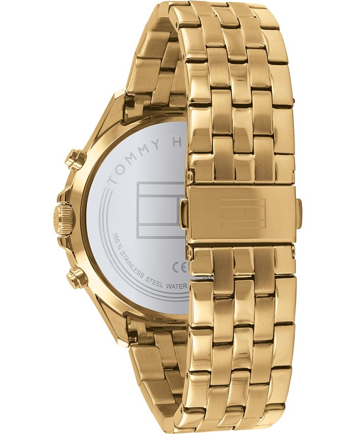 Tommy Hilfiger - Men's Chronograph Gold-Tone Stainless Steel Bracelet Watch 44mm