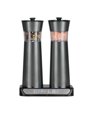 Kalorik Rechargeable Gravity Salt & Pepper Grinder Set