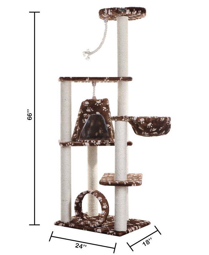 Armarkat Real Wood Cat Tree Hammock Bed With Natural Sisal Post Macy's