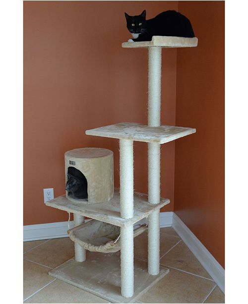 Gleepet Cat Tree With Hammock And Round Condo Reviews Home