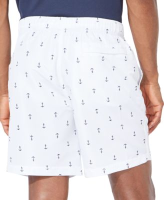 Men's Quick-Dry Anchor-Print 8" Swim Trunks