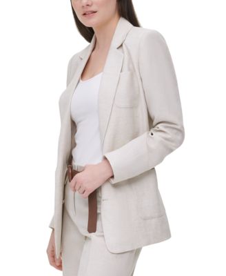 calvin klein linen blazer