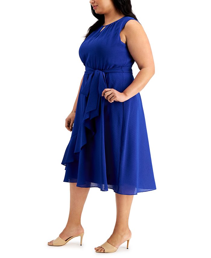 Jessica Howard Plus Size Ruffled Midi Dress - Macy's