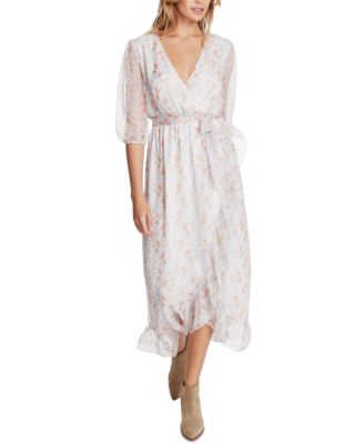 floral print wrap maxi dress