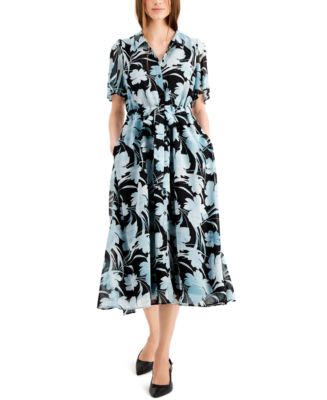 Alfani Flutter Sleeve Dress, Created for Macy's - Macy's