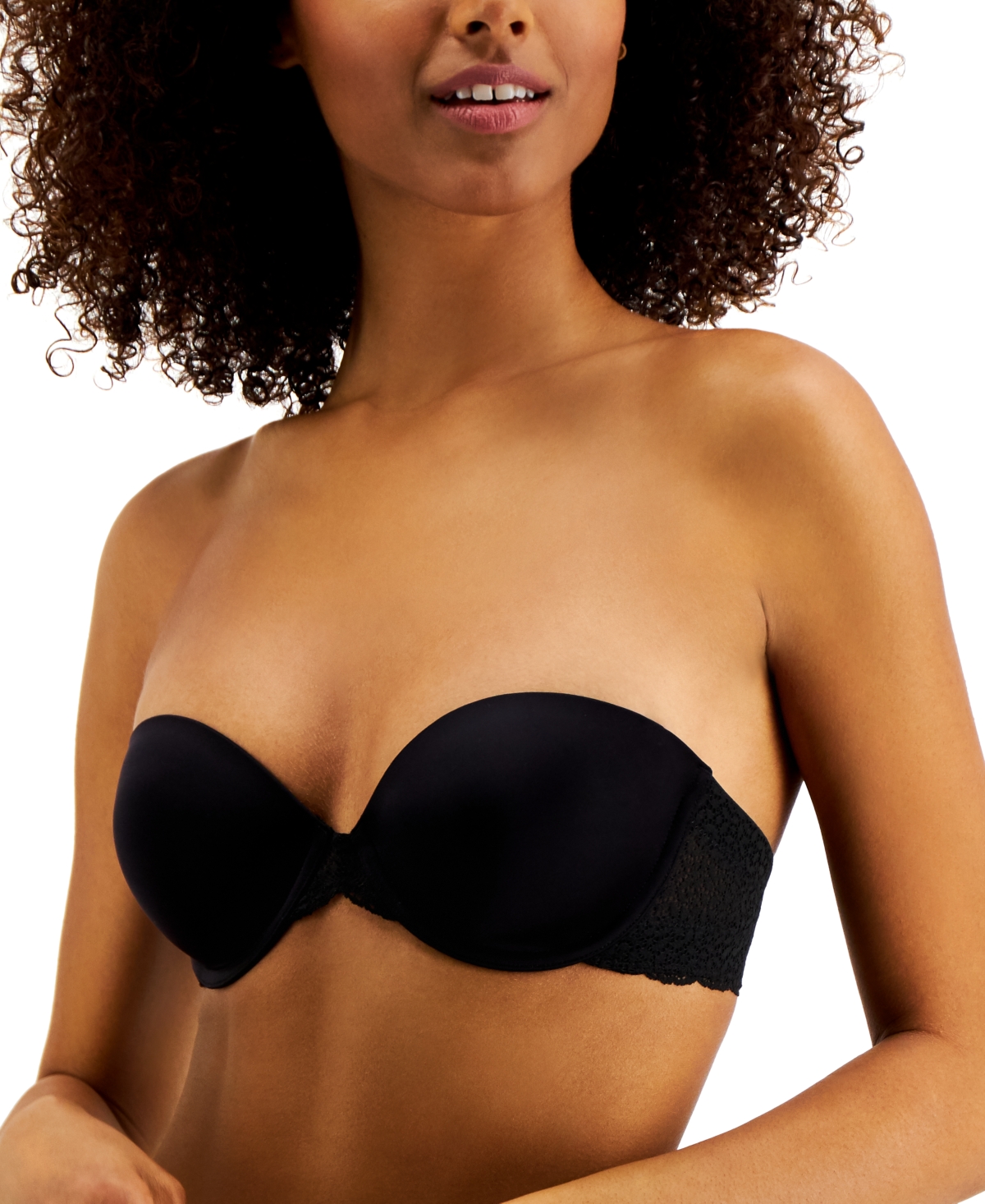 Women's Modern Lace Strapless Bra DK4049 - Black