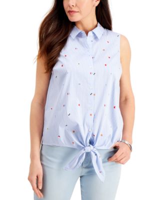 charter club sleeveless blouse