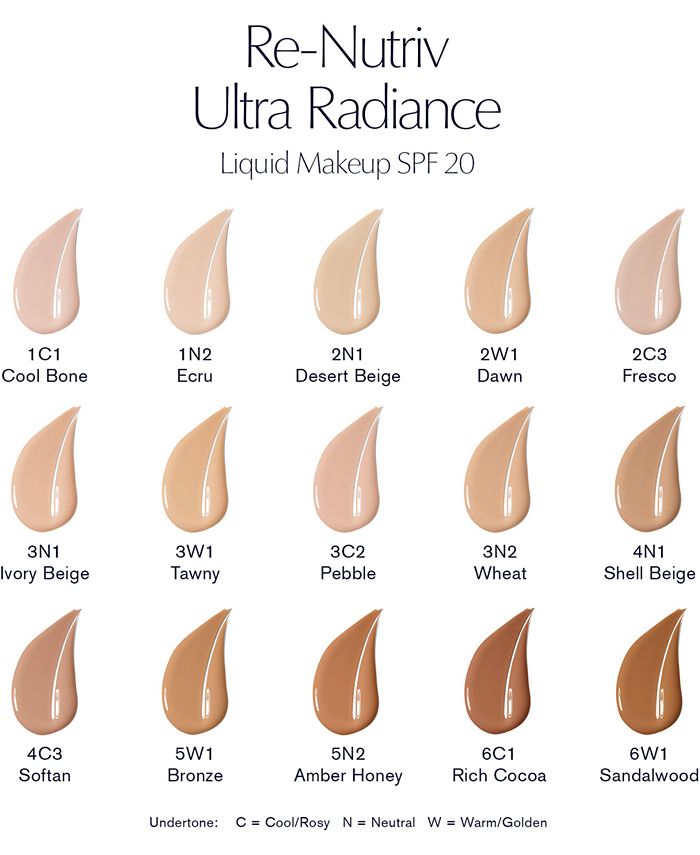 Estée Lauder ReNutriv Ultra Radiance Liquid Foundation SPF 20 Macy's