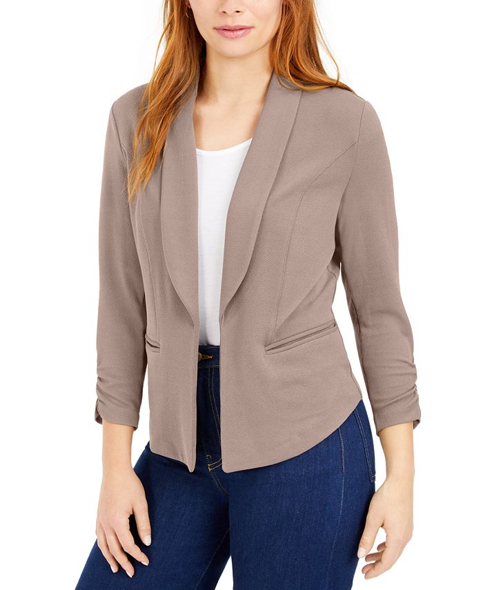 Bar III RuchedSleeve Blazer, Created for Macy's Macy's