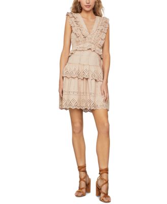 bcbg cotton eyelet mini dress