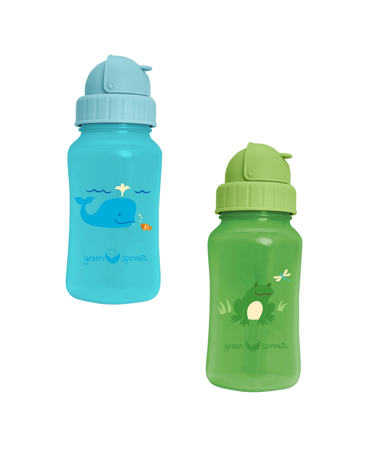 Green Sprouts Straw Bottle Pack Of 2 In Aqua