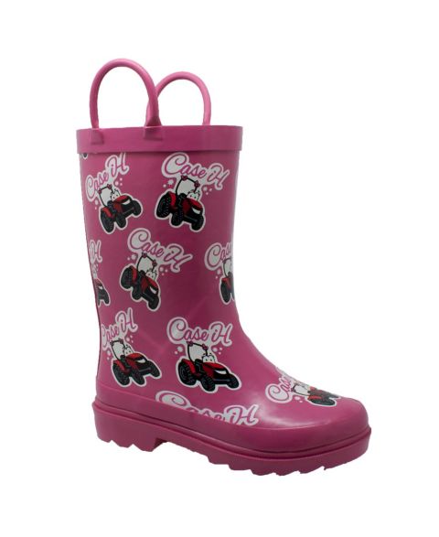Ботинки Case IH Big Rubber Boots для девочек-малышей, цвет: Розовый