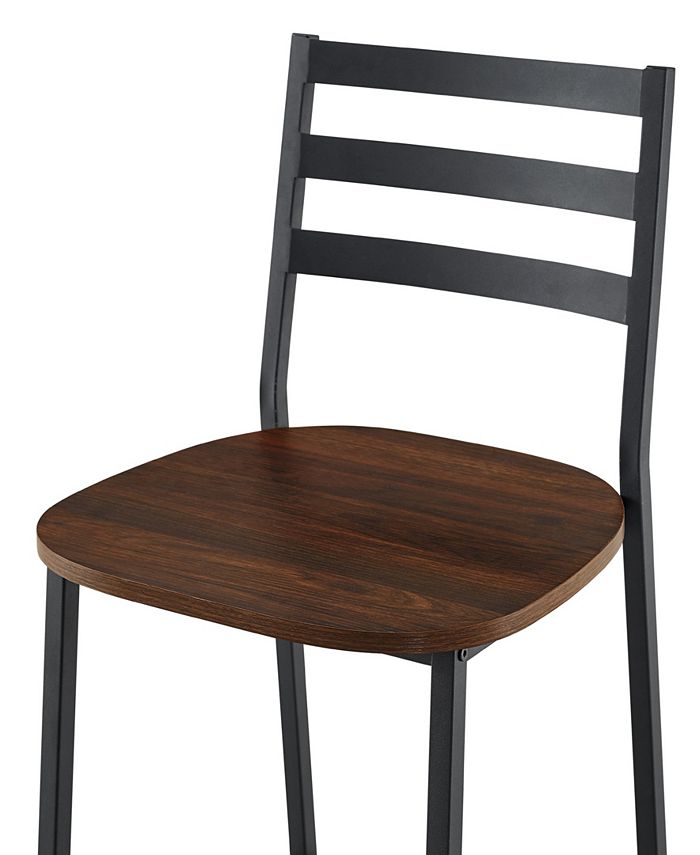 Walker Edison Industrial Slat Back Counter Stools, 2Pack & Reviews