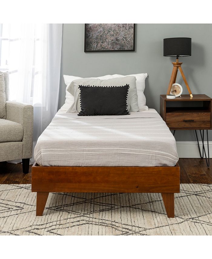 Walker Edison Solid Wood Platform Bed, Twin Size & Reviews Furniture