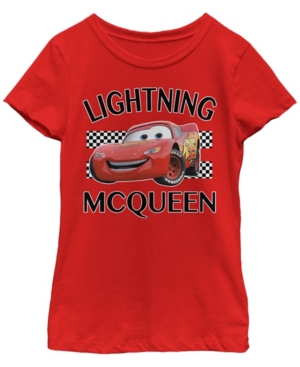 Big Girls Cars-Cars 2 Lightning Mcqueen Short Sleeve T-shirt