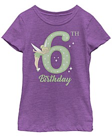 Big Girls Tinkerbell Tink 6th Birthday Short Sleeve T-shirt