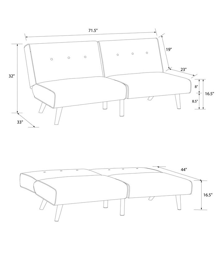 Novogratz Collection Palm Springs Split Futon Macy's