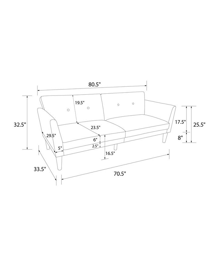 Novogratz Collection Regal Futon, Mid-Century Sofa Bed - Macy's