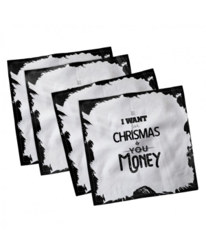 Ambesonne Funny Set of 4 Napkins 12