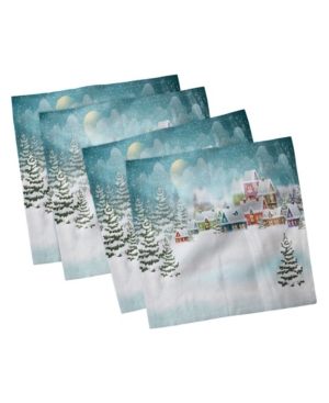 Ambesonne Christmas Set of 4 Napkins 12