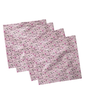 Ambesonne Winter Set of 4 Napkins 12