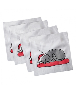 Ambesonne Christmas Set of 4 Napkins 12
