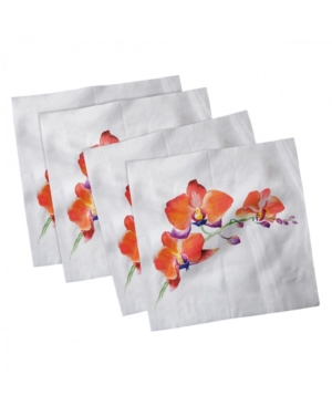 Ambesonne Floral Set of 4 Napkins 12