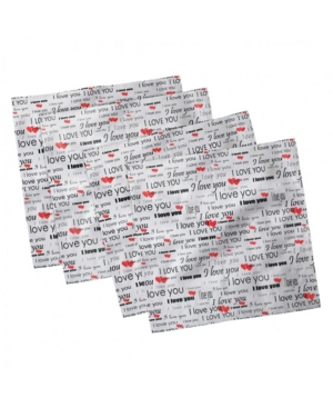 Ambesonne Romantic Set of 4 Napkins 12