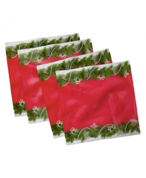 Ambesonne Christmas Set of 4 Napkins 12