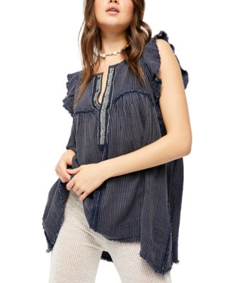 Free People - Blue Ridge Indigo Top