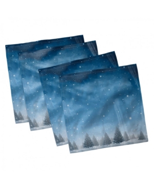 Ambesonne Winter Set of 4 Napkins 12