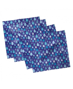Ambesonne Winter Set of 4 Napkins 12