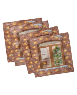 Ambesonne Christmas Set of 4 Napkins 12