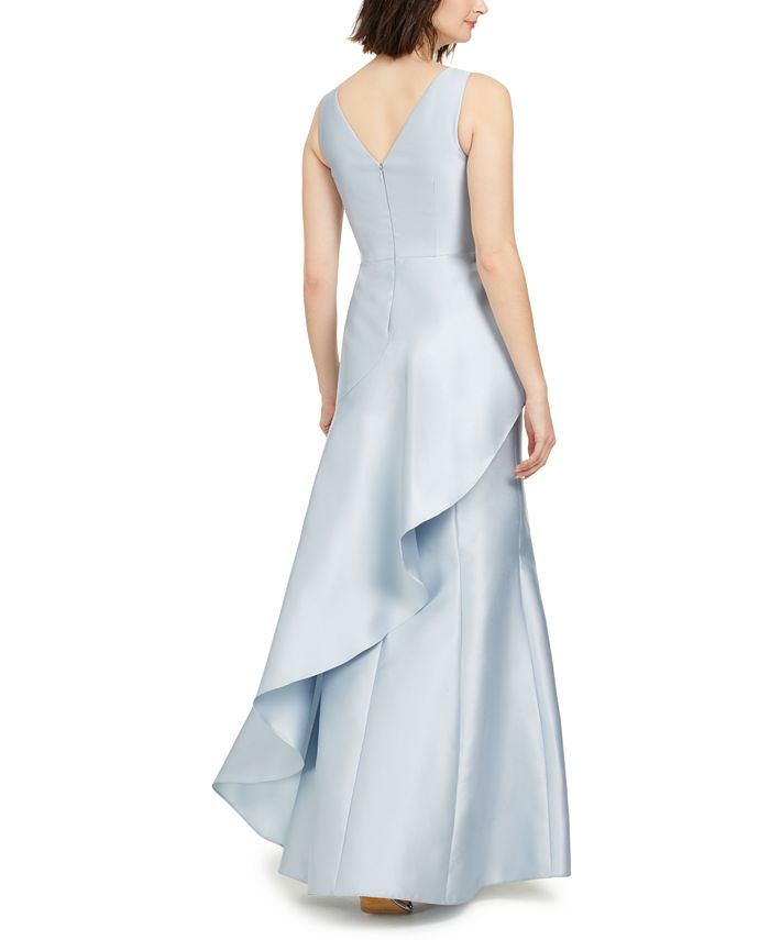 Adrianna Papell Embellished Ruffle-Back Gown - Macy's