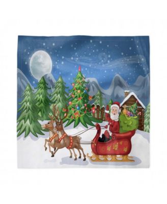 Ambesonne Christmas Set of 4 Napkins, 18" x 18"