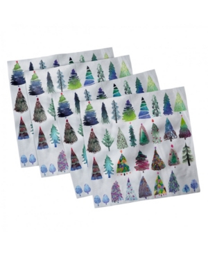 Ambesonne Christmas Set of 4 Napkins 18