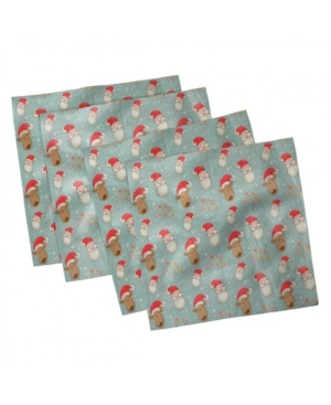 Ambesonne Christmas Set of 4 Napkins 18