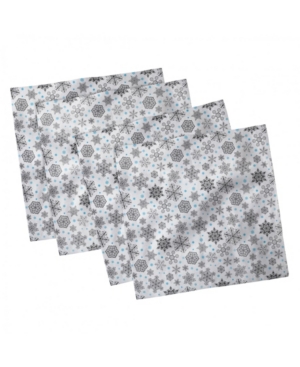 Ambesonne Snowflake Set of 4 Napkins 18