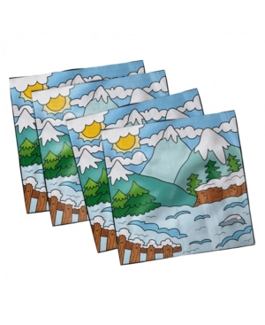 Ambesonne Northwoods Set of 4 Napkins 18