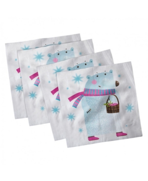 Ambesonne Polar Bear Set of 4 Napkins 18