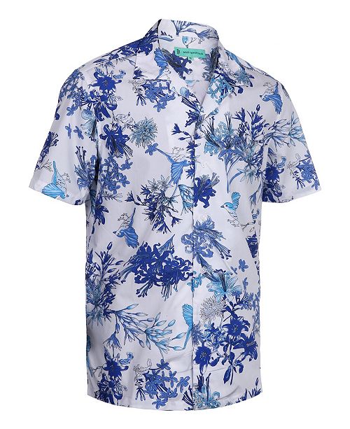 Mio Marino Men's Hawaiian Print Cotton Dress Shirts & Reviews - Dress ...