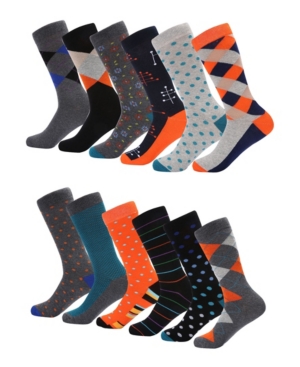 Mio Marino Men's Retro Collection Dress Socks Pack of 6
